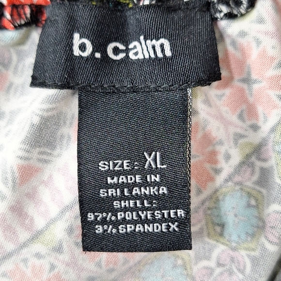 B. Calm Black Muti Keyhole Floral Boho Romantic Halter Neck Maxi Dress Size XL - Picture 11 of 13